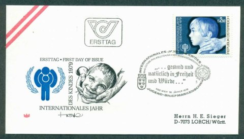 Austria-1979-IYC-International-year-of-the-Child-FDC-lot32271