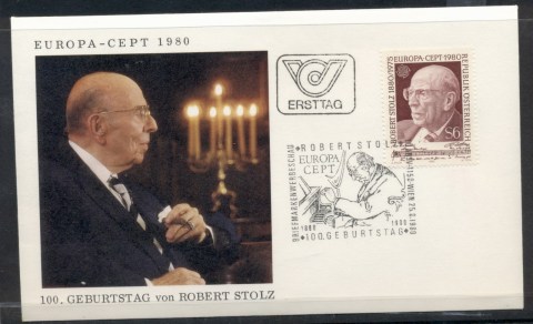 Austria-1980-Europa-Celebrities-FDC