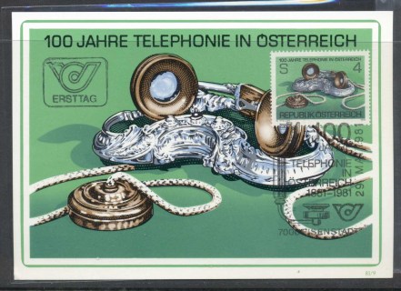 Austria-1981-Telephone-Service-Centenary-Maxicard