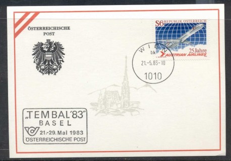 Austria-1983-Austrian-Airlines-Tembal83-Basel-Souvenir-Card