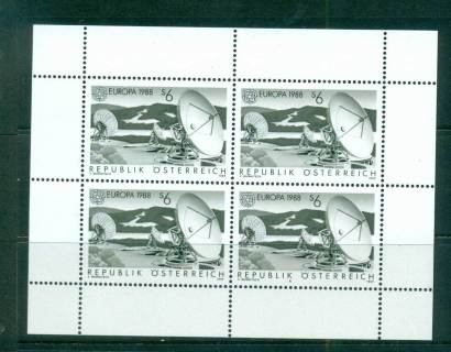 Austria-1988-Europa-Black-Print-Blk-4-Imperf-MUH-lot58700