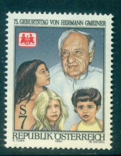 Austria-1994-Hermann-Gmeiner-75th-Birth-Anniversary-MUH