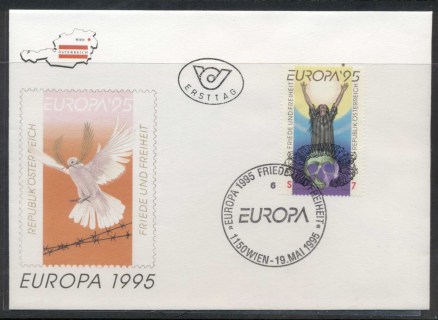 Austria-1995-Europa-Peace-Freedom-FDC