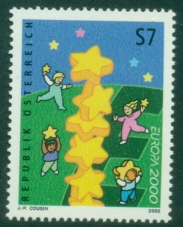 Austria-2000-EUROPA-Stamps-Tower-of-6-Stars-MUH