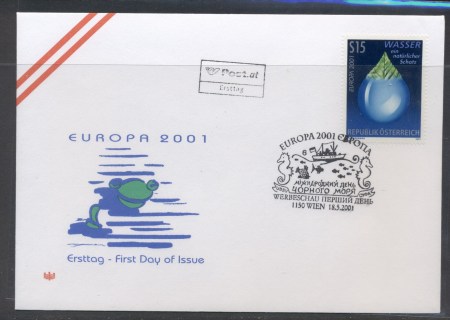 Austria-2001-Europa-Water-FDC