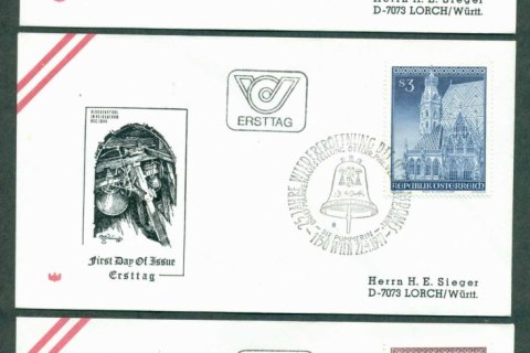 Austria-1977-St-Stephens-Cathederal-3-FDC-lot32229