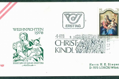 Austria-1978-Xmas-FDC-lot32267