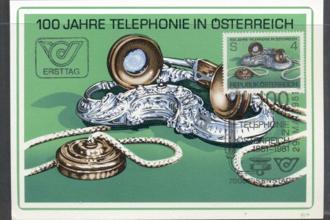 Austria-1981-Telephone-Service-Centenary-Maxicard