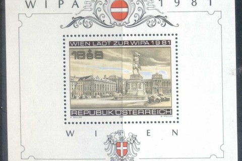 Austria-1981-WIPA-Stamp-Ex-MS-MUH