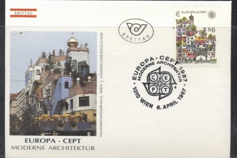 Austria-1987-Europa-Architecture-FDC