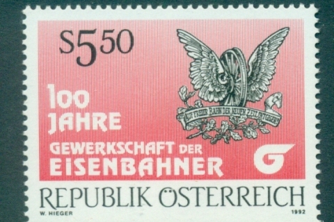 Austria-1992-Railway-Workers-Union-MUH