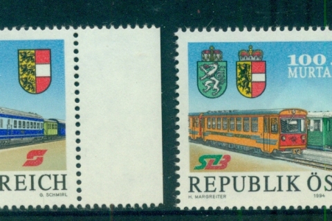 Austria-1994-Railway-Centennials-MUH