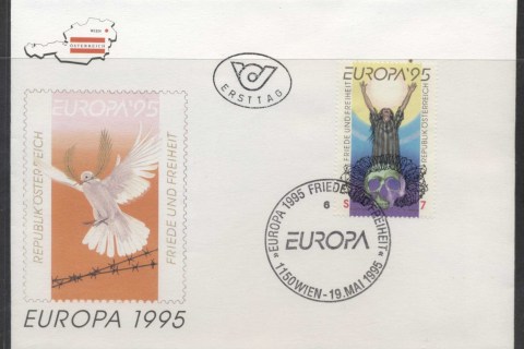 Austria-1995-Europa-Peace-Freedom-FDC