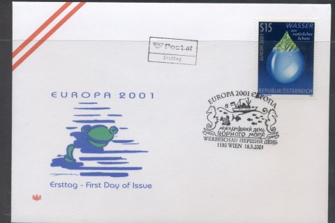 Austria-2001-Europa-Water-FDC