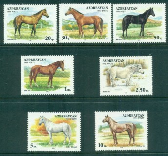 Azerbaijan-1993-Horses-MUH