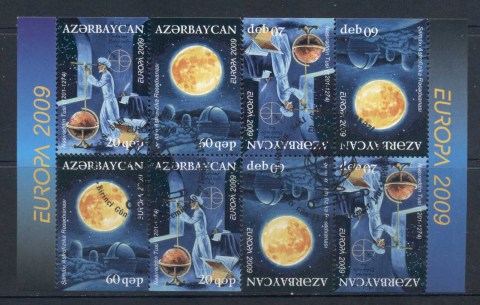 Azerbaijan-2009-Europa-Space-Astronomy-sheetlet-FU