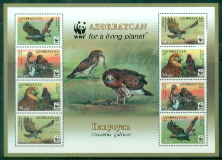 Azerbaijan-2011-WWF-Birds-of-Prey-MS-MUH