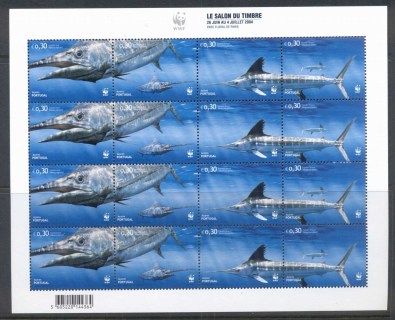 Azores 2004 WWF Marine Life Marlins sheetlet