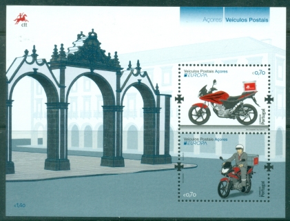 Azores-2013-EUROPA-Stamps-Postal-Vehicles-MS-MUH Azores-2013-EUROPA-Stamps-Postal-Vehicles-MS-MUH