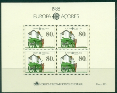 Azores-1988-EUROPA-Stamps-Transportation-and-Communications-MS-MUH