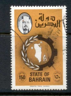Bahrain-1976-80-Map-of-Bahrain-150f-FU
