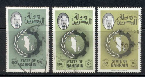 Bahrain-1976-80-Map-of-Bahrain-50f-x3-shades-FU