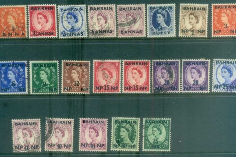 Bahrain-1952-on-QEII-Asst-FU-MLH-lot77376