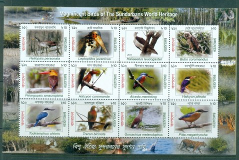 Bangladesh-2011-Magnificent-Birds-of-the-Sundabans-Sheetlet-MUH-lot82951