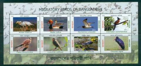 Bangladesh-2012-Migratory-Birds-of-Bangladesh-MS-MUH-lot82958