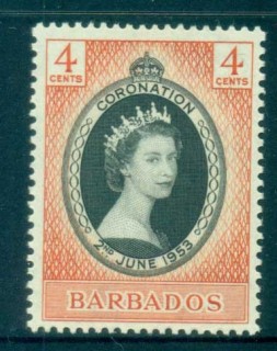 Barbados-1953-QEII-Coronation-MLH-lot80774