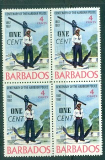 Barbados-1969-Policeman-Opt-ONE-CENT-Blk4-MUH