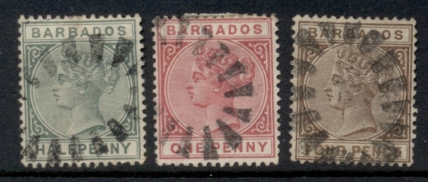 Barbados-1882-85-QV-Portrait-Asst-FU