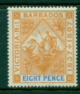 Barbados-1897-QV-Silver-Jubilee-8d-MLH