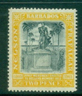 Barbados-1906-2d-Nelson-Centenary-MLH-lot55028