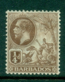 Barbados-1912-KGV-Badge-of-Colony-0-25d-MLH