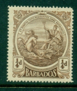 Barbados-1916-18-Badge-of-the-Colony-0-25d-MLH