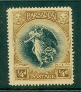 Barbados-1920-1-4d-Victory-issue-MLH-lot55034