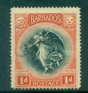 Barbados-1920-1d-Victory-FU-Lot55184