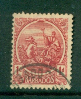 Barbados-1921-24-1d-Seal-of-the-Colony-FU-lot55037