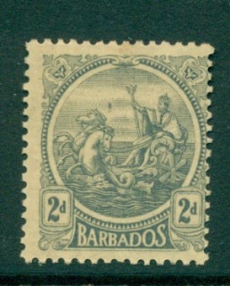 Barbados-1921-24-2d-Seal-of-the-Colony-tones-MLH-lot55038