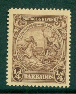 Barbados-1925-35-1-4d-Seal-of-the-Colony-tones-MLH-lot55039