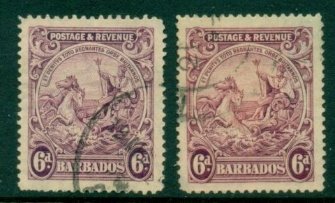 Barbados-1925-35-Badge-of-the-Colony-6d-2xshades-FU