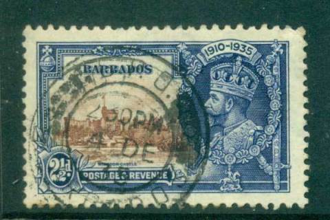 Barbados-1935-2-1-2d-Silver-Jubilee-FU-lot55043