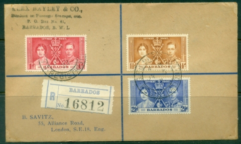 Barbados-1937-KGVI-Coronation-FDC