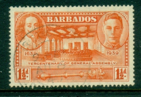 Barbados-1939-Tercentenary-of-General-Assembly-1-5d-FU-2