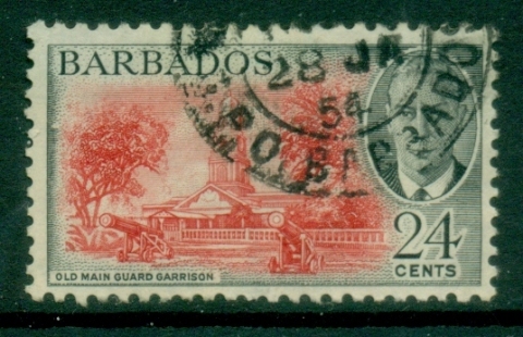 Barbados-1950-KGVI-Pictorial-24c-FU