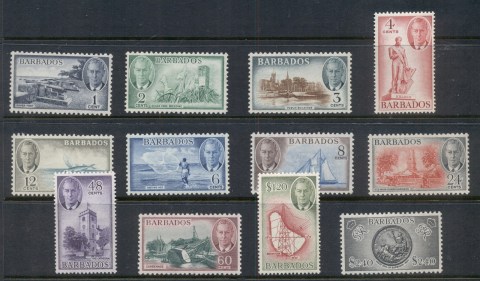 Barbados-1950-KGVI-Pictorials-MUH