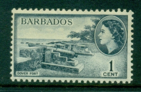 Barbados-1953-57-QEII-Pictorial-1c-MUH