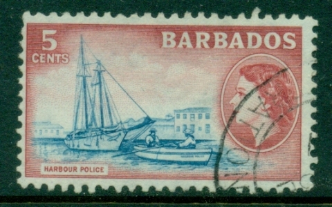 Barbados-1953-57-QEII-Pictorial-5c-FU