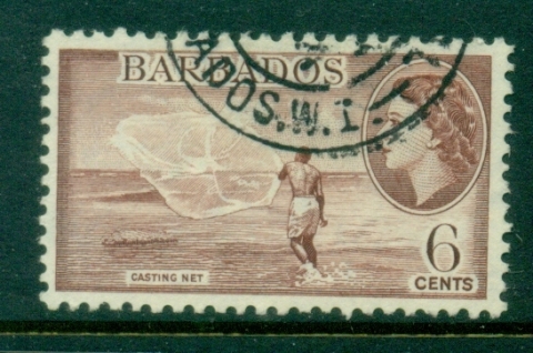 Barbados-1953-57-QEII-Pictorial-6c-FU